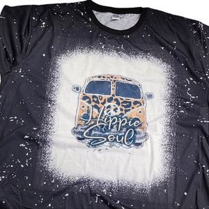 Faux bleached black tee